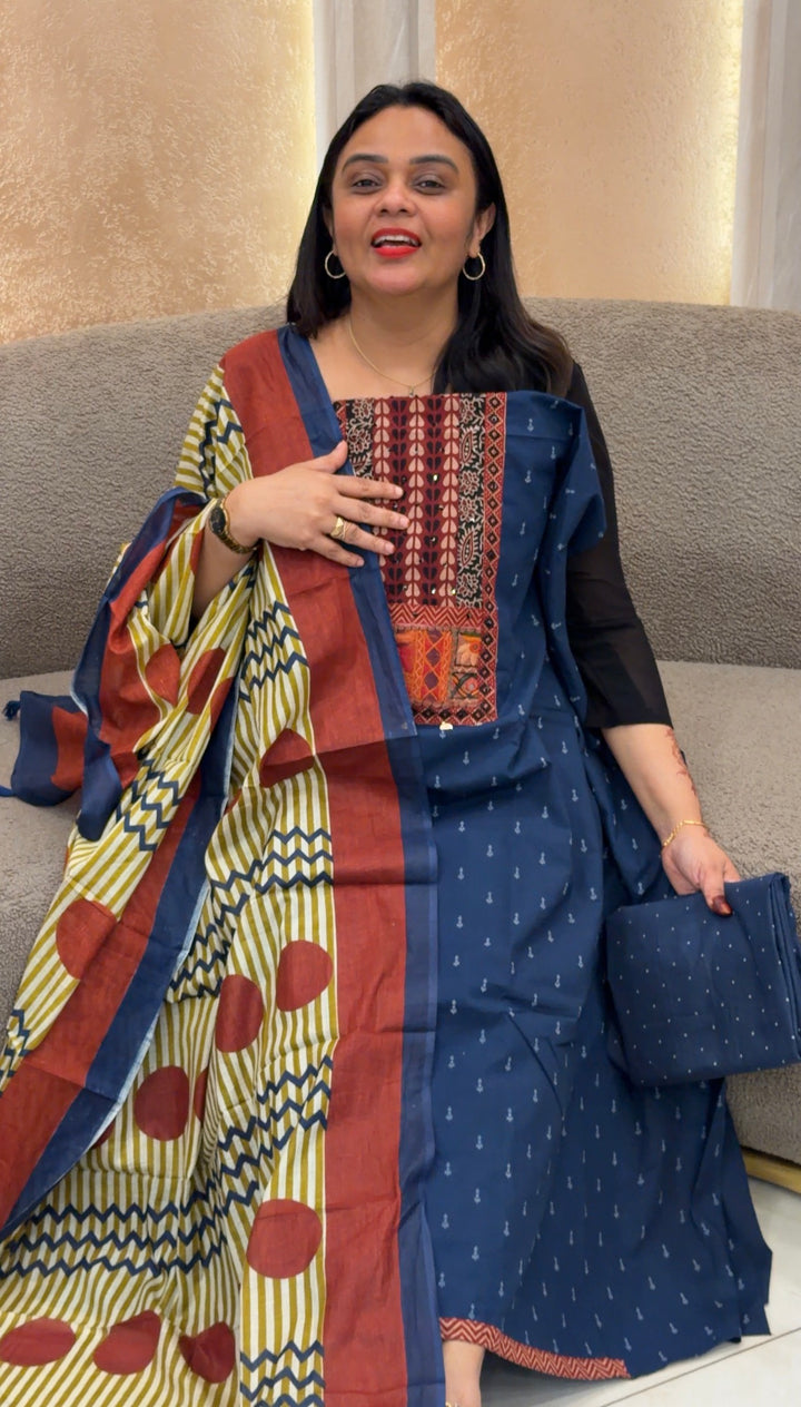 COTTON UNSTITCHED SALWAR SUITS - NUWA-1233