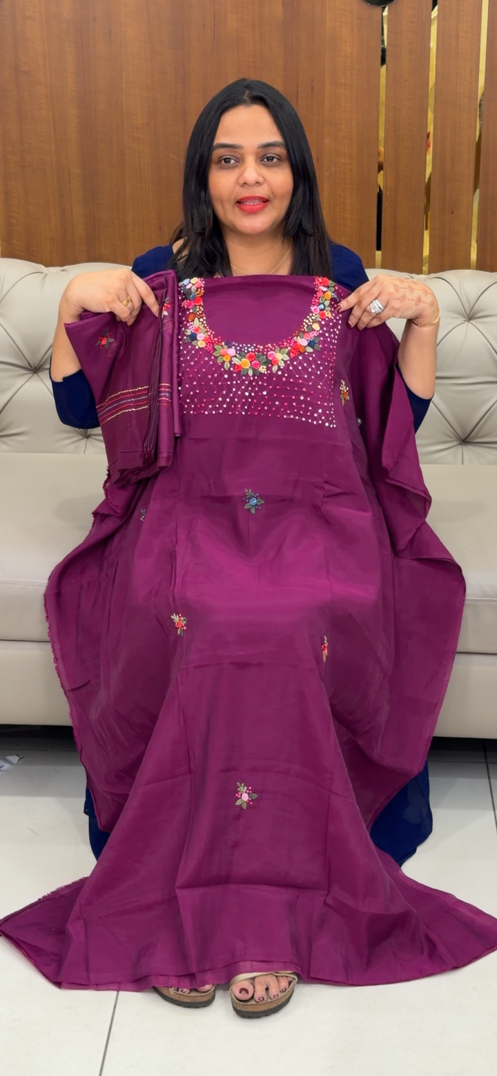 MUL CHANDERI UNSTITCHED SALWAR SUITS - NUWA - 797