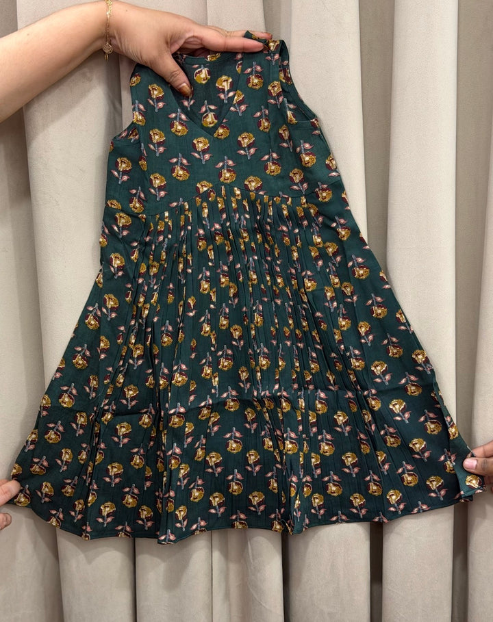 IN- HOUSE PRINTED COTTON KIDS FROCKS - NUWA-1344