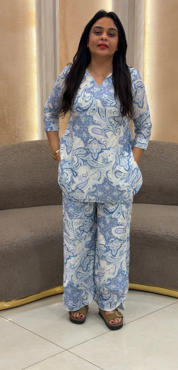 IN-HOUSE PRINTED SHORT CO-ORDS SETS - NUWA-1504