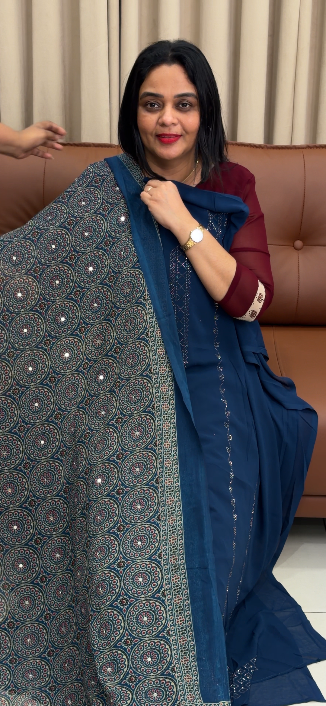 FAUX GEORGETTE UNSTITCHED SALWAR SUITS - NUWA - 1636