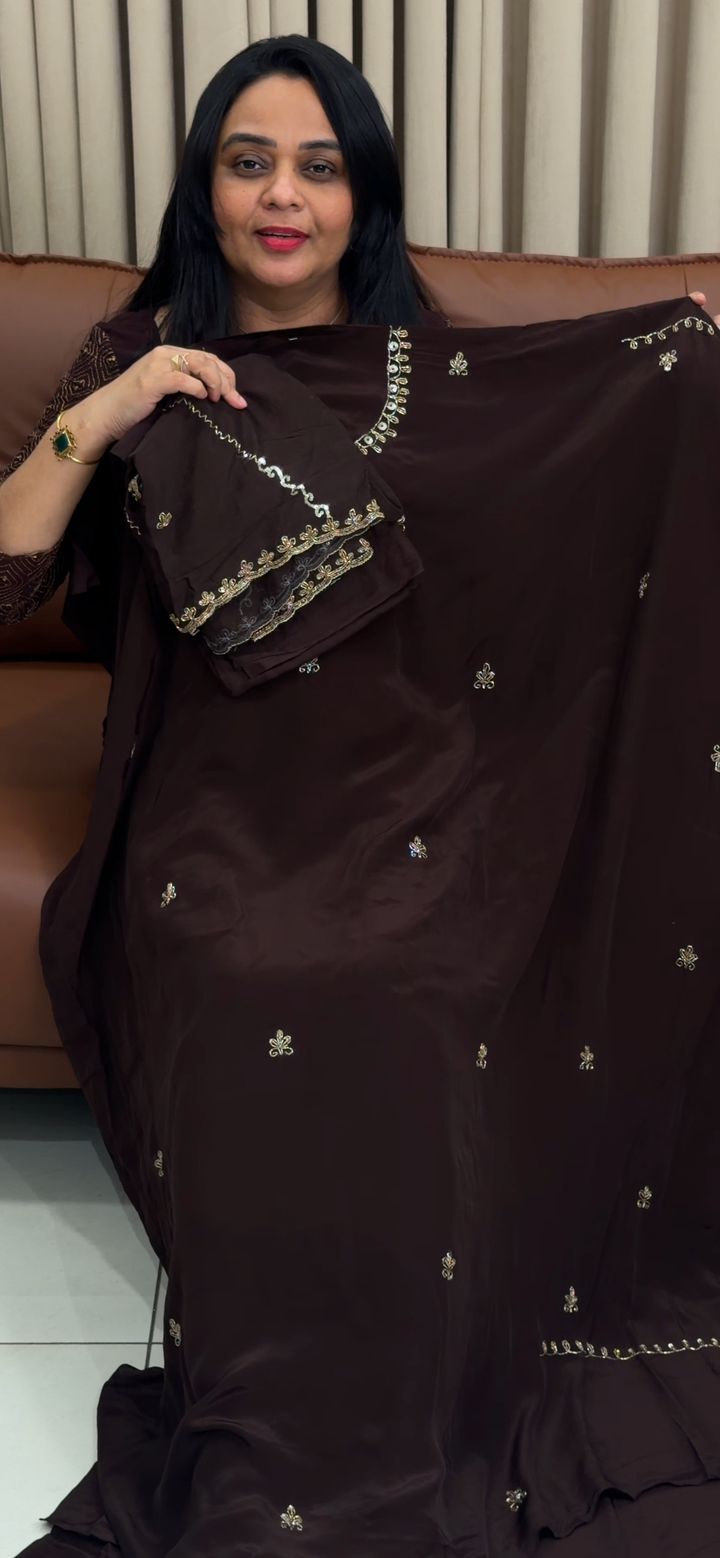 VISCOSE CRAPE UNSTITCHED SALWAR SUITS - NUWA - 1934