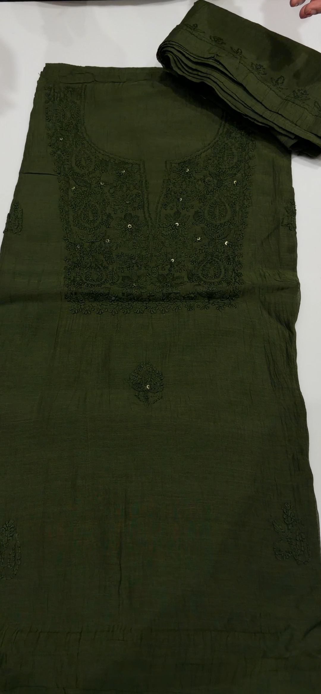 CHIKANKARI UNSTITCHED SALWAR SUITS - NUWA - 1743
