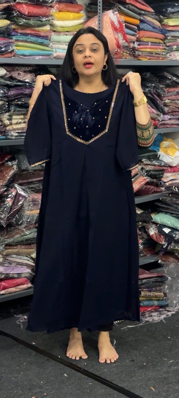 GEORGETTE LONG ALINE TOPS - NUWA - 2358