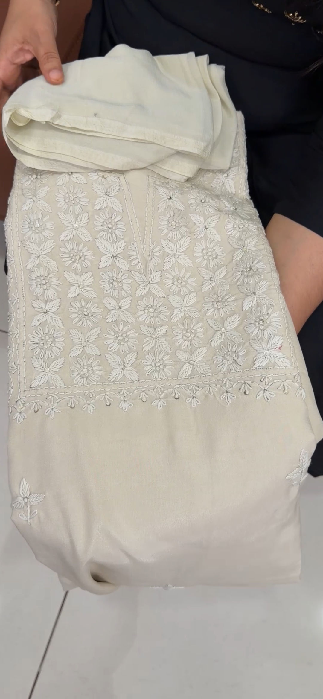 LUCKNOWI CHIKANKARI UNSTITCHED SALWAR SUITS - NUWA - 1393