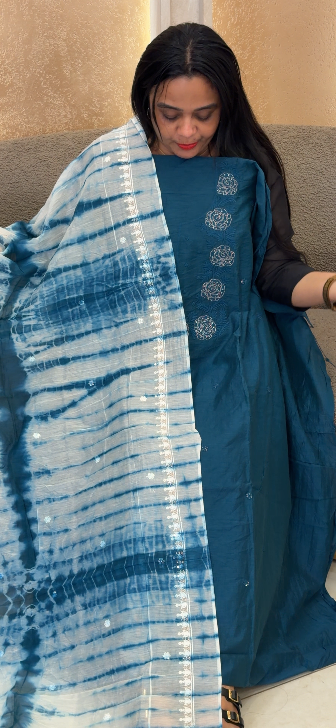 MALAI CHANDERI UNSTITCHED SALWAR SUITS - NUWA - 2127