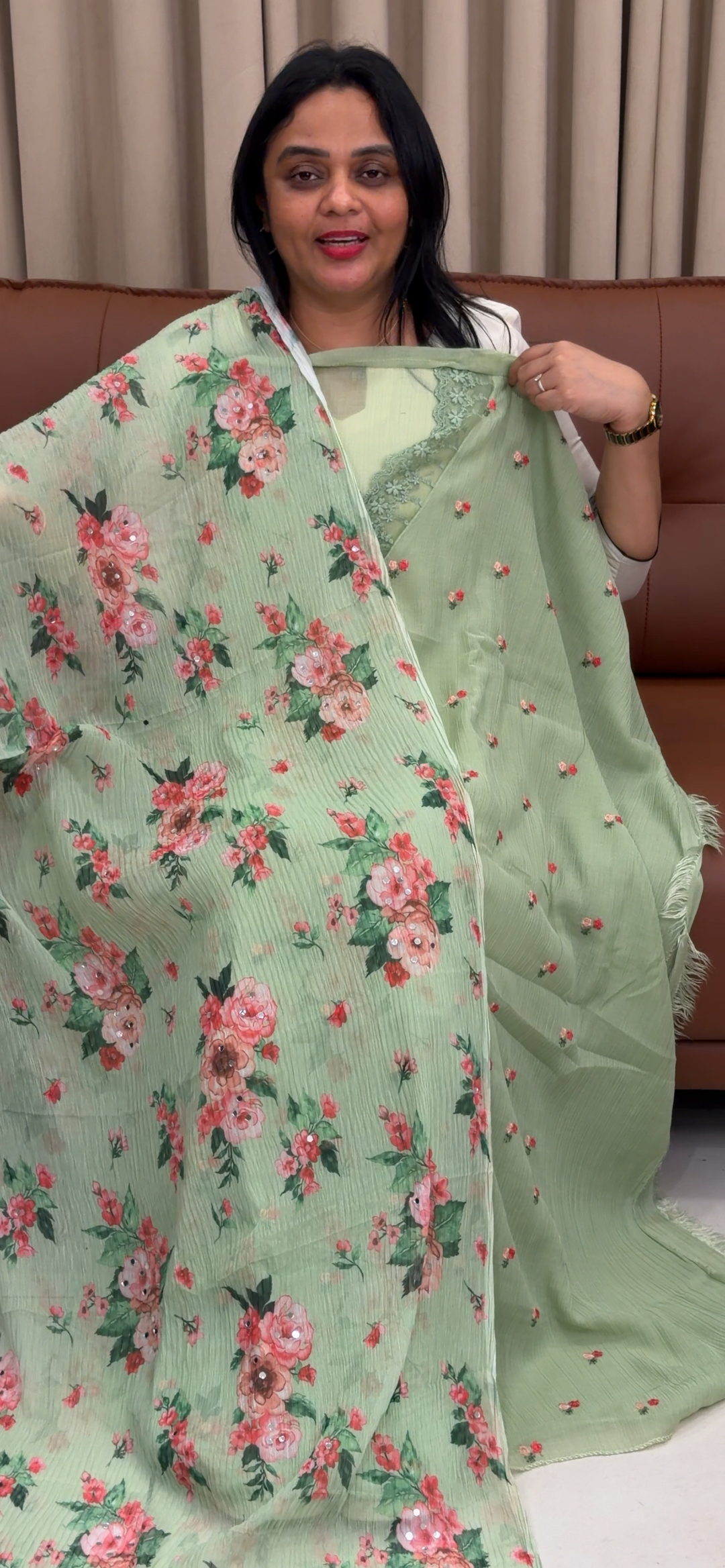 MUL CRUSHED UNSTITCHED SALWAR SUITS - NUWA - 1716