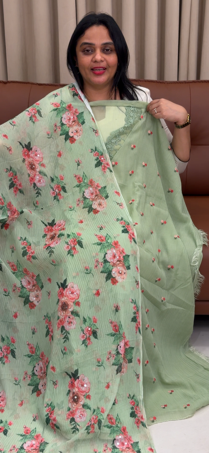 MUL CRUSHED UNSTITCHED SALWAR SUITS - NUWA - 1716