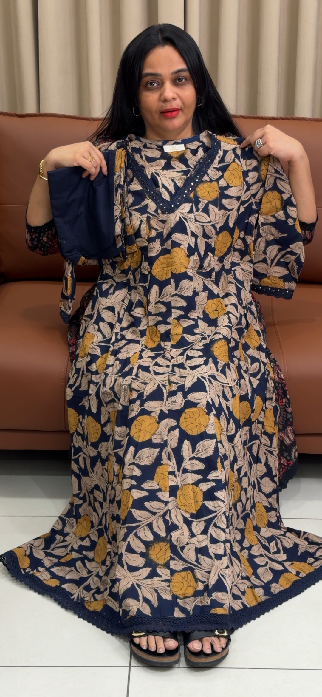 PRINTED ANARKALI TOP AND DUPATTA  - NUWA-2150