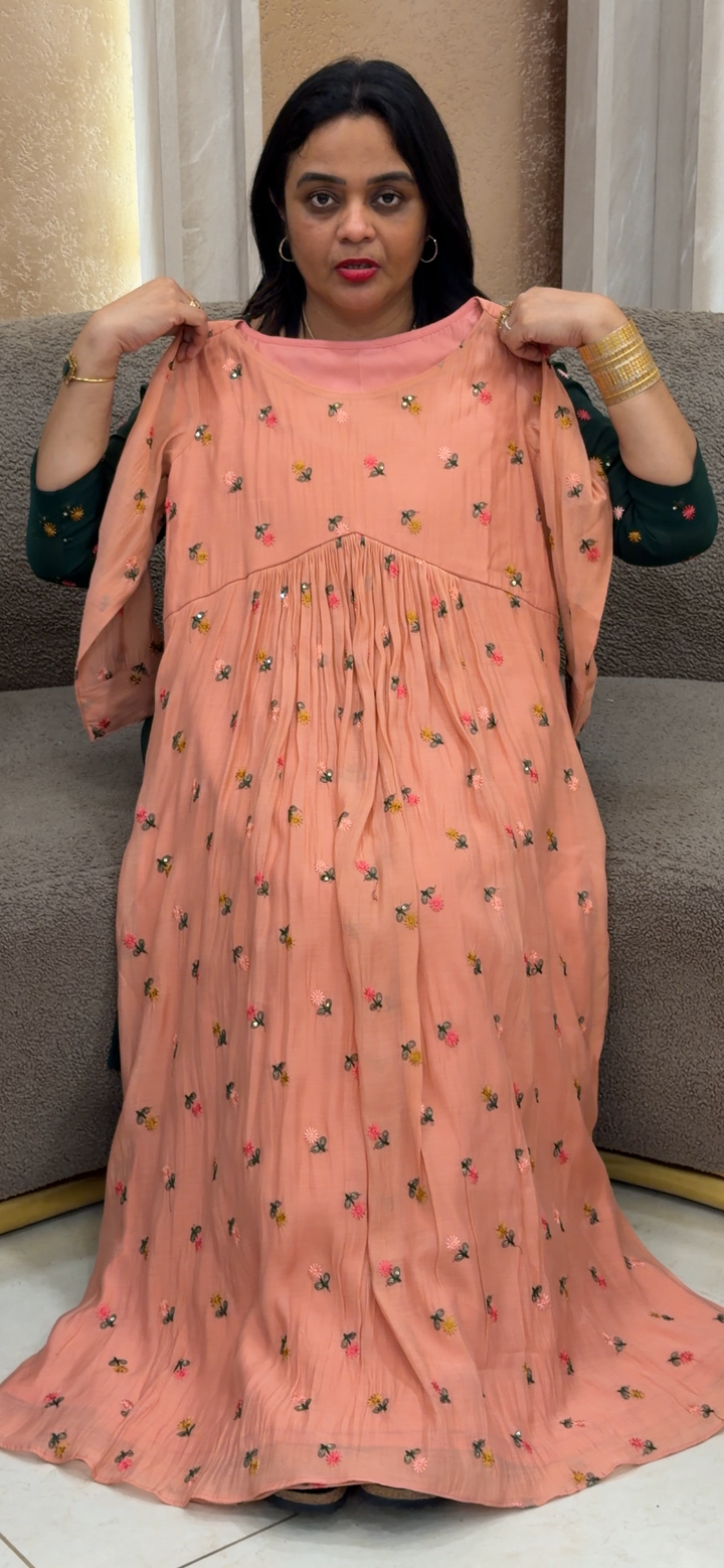 IN-HOUSE MALAI CHANDERI LONG TOPS - NUWA - 1626