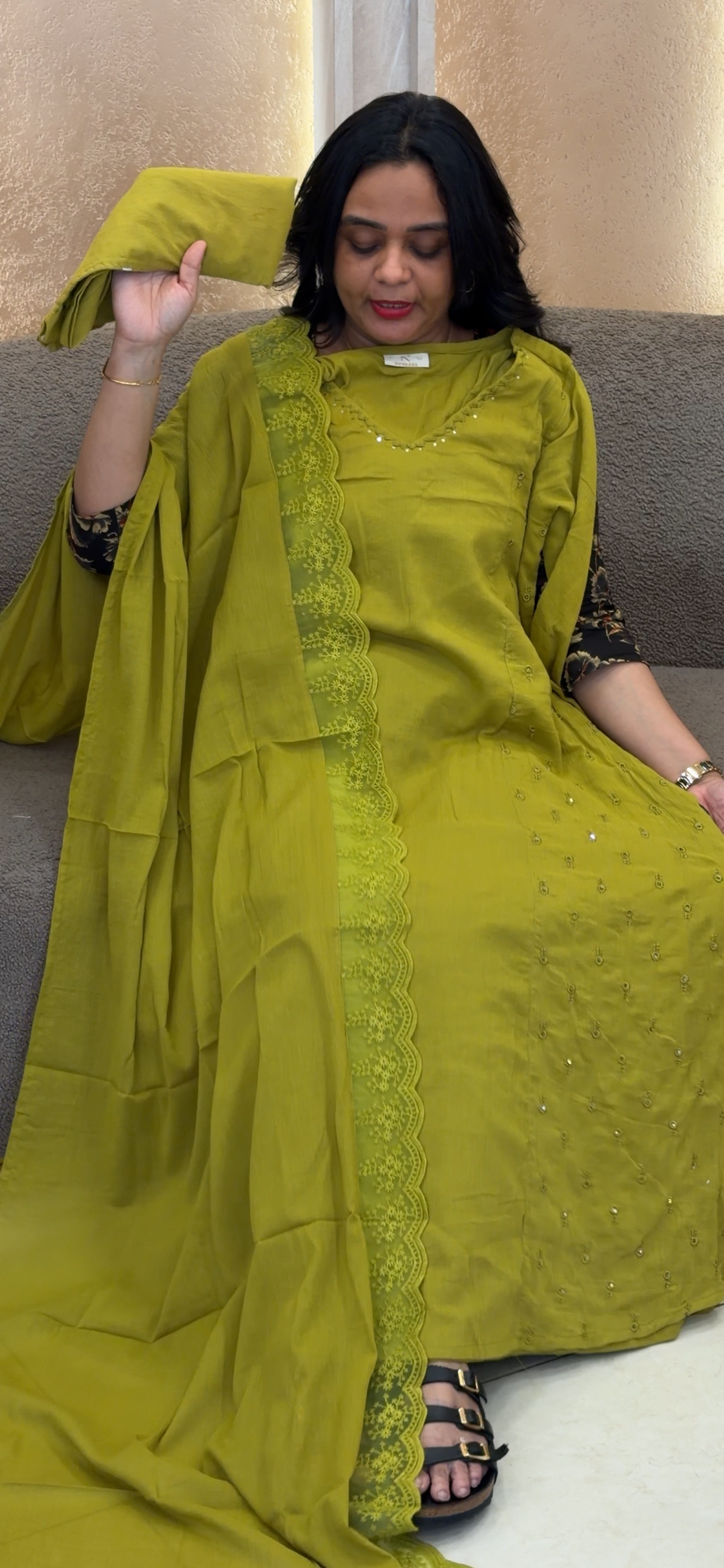MUL MUL  COTTON TOP, BOTTOM AND DUPATTA - NUWA - 2068