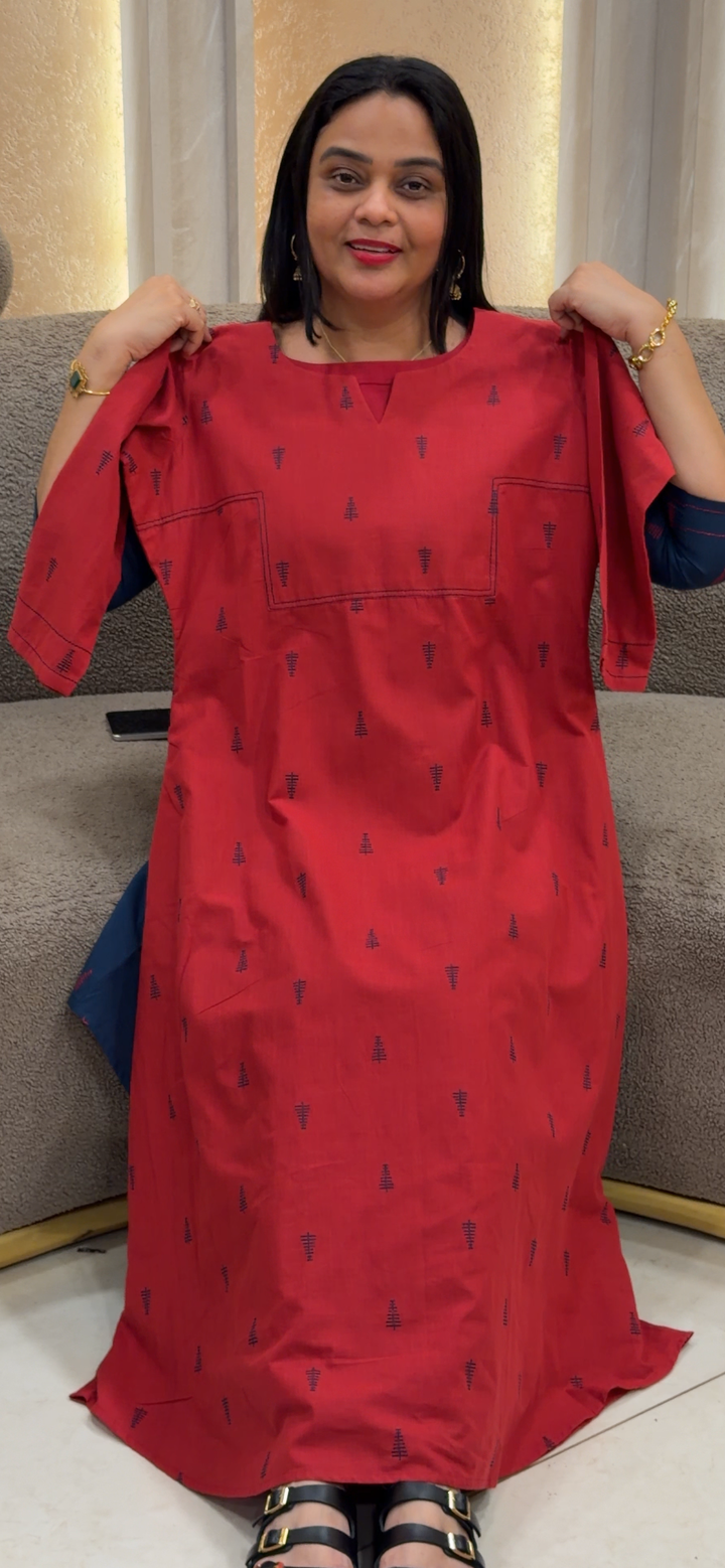 IN-HOUSE COTTON JAMDANI ALINE TOPS - NUWA - 1648