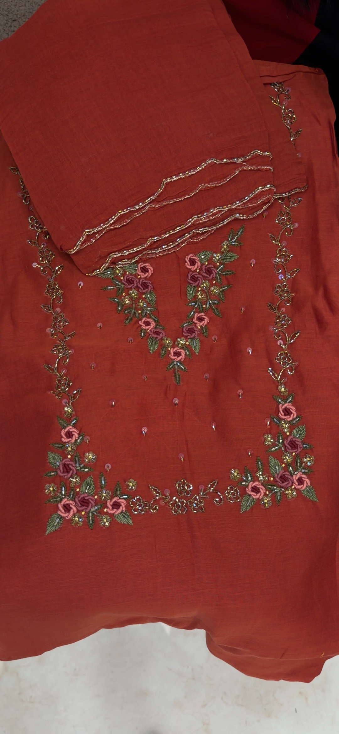 MALAI CHANDERI UNSTITCHED SALWAR SUITS - NUWA - 2140