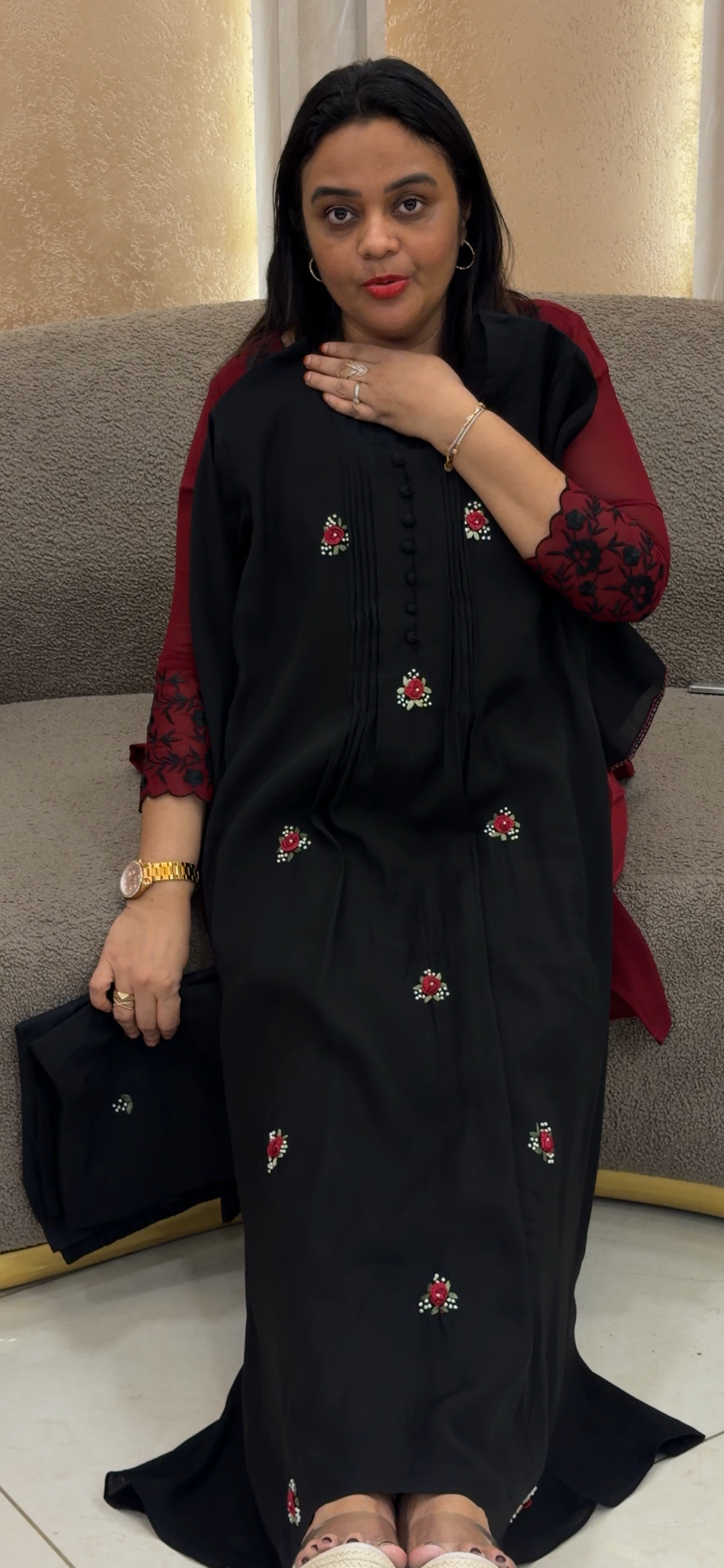MUL CHANDERI ALINE TOP, BOTTOM AND DUPATTA - NUWA - 1169