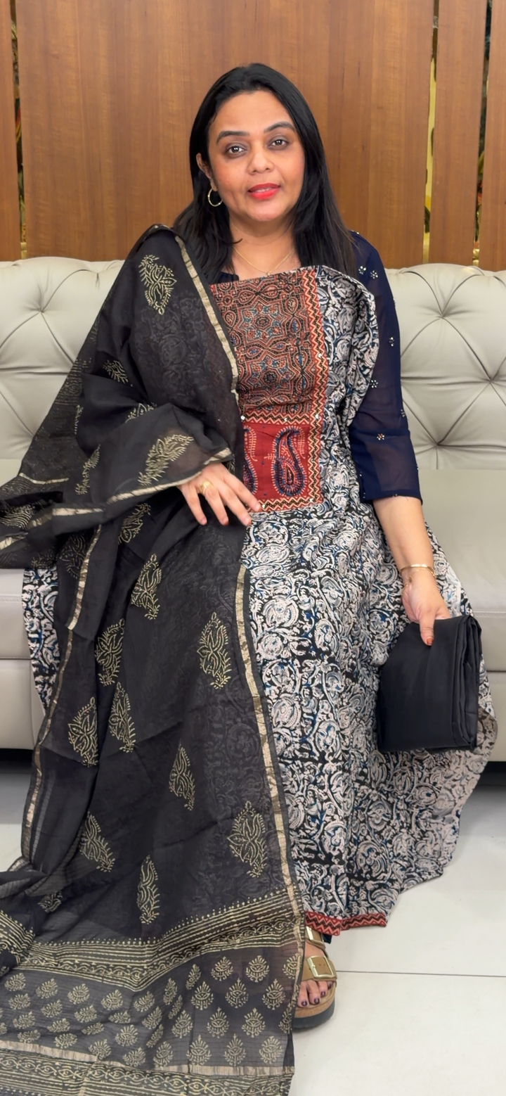 COTTON UNSTITCHED SALWAR SUITS - NUWA - 1085