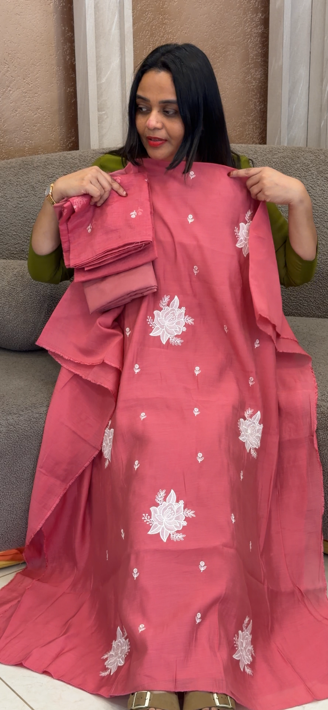 MUL CHANDERI UNSTITCHED SALWAR SUITS - NUWA - 1043