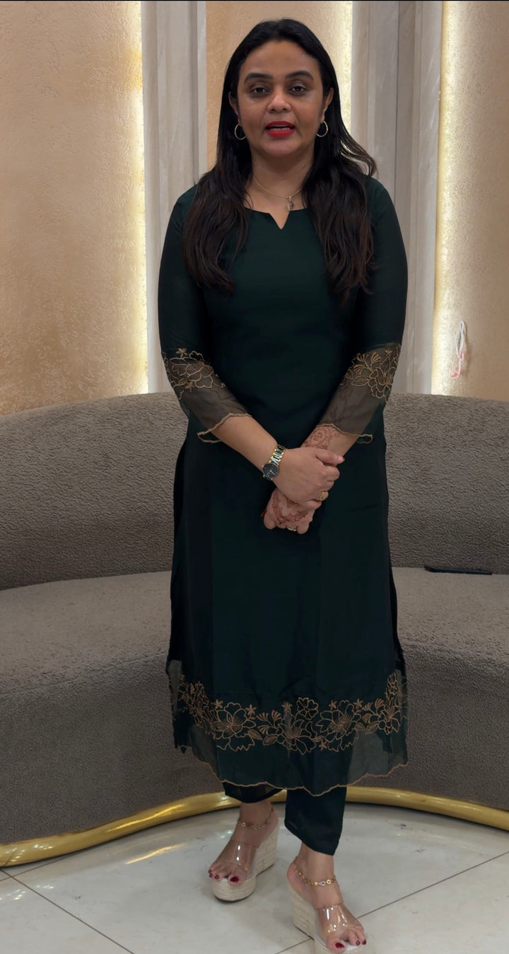 SEMI RAW SILK CO-ORDS SETS - NUWA-1235