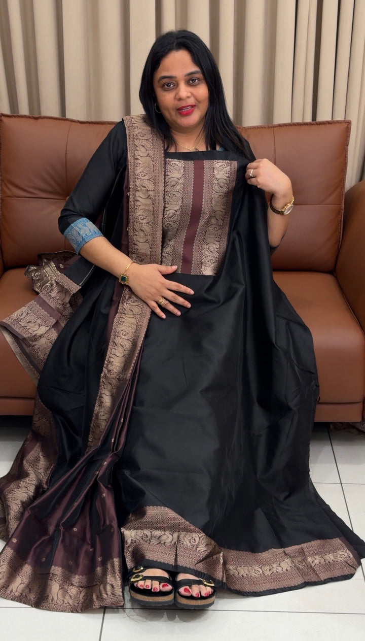 SEMI SILK UNSTITCHED SALWAR SUITS - NUWA-1734