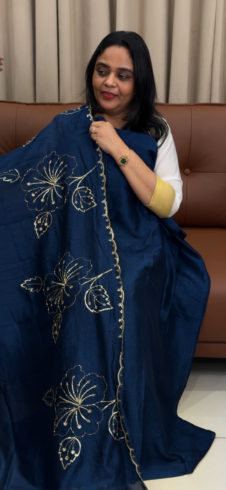 SEMI RAW SILK UNSTITCHED SLAWAR SUITS - NUWA - 1389