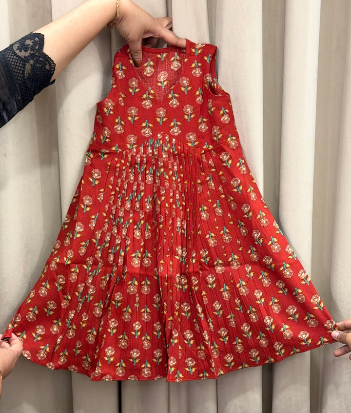 IN- HOUSE PRINTED COTTON KIDS FROCKS - NUWA-1344