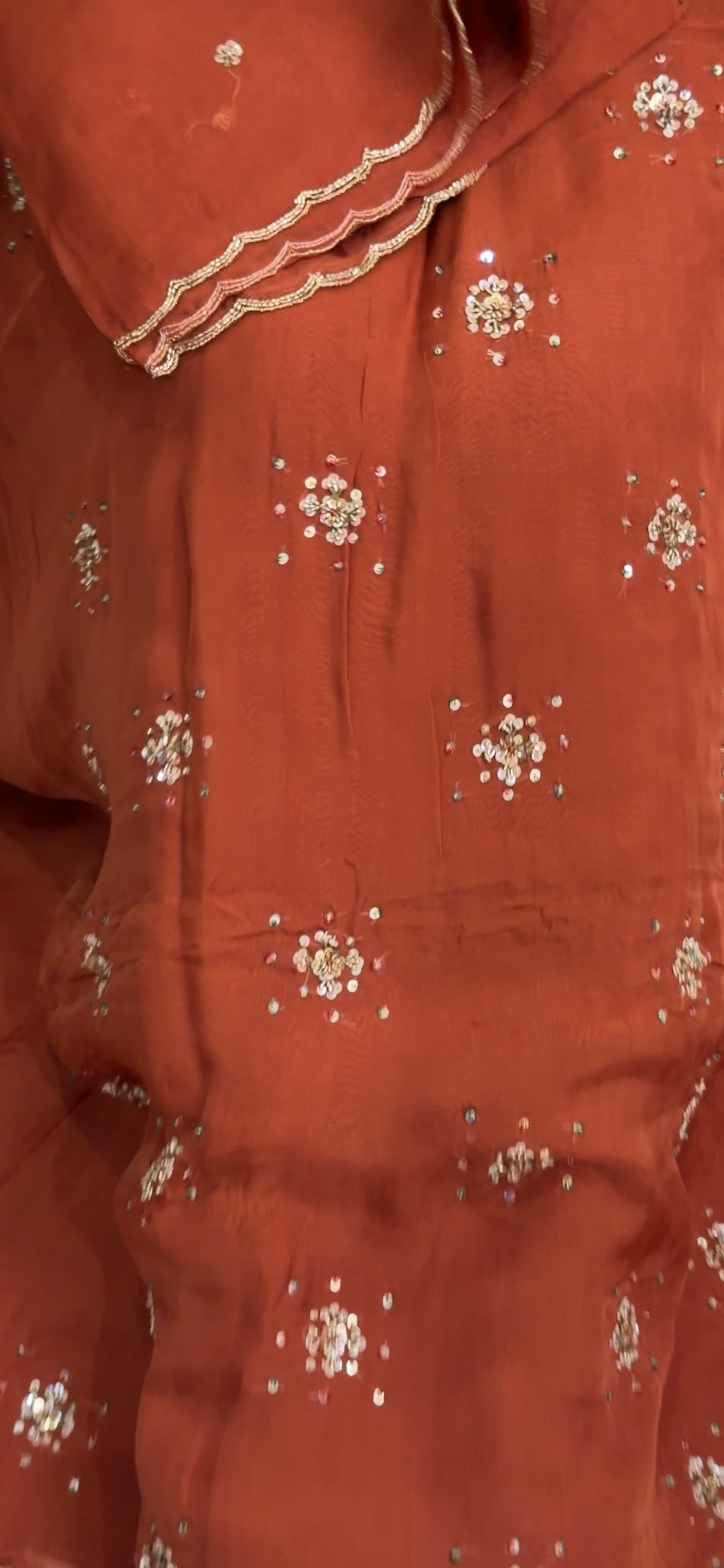 SILK ORGANZA UNSTITCHED SALWAR SUIT - NUWA - 2213