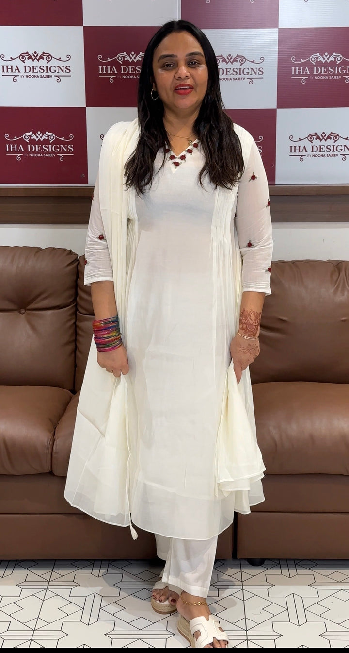 MUL CHANDERI TOP,BOTTOM AND DUPATTA - NUWA-1017