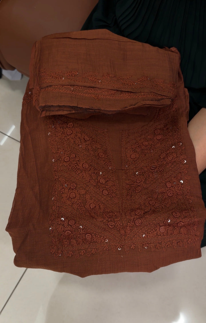 MALAI CHANDERI UNSTITCHED SALWAR SUITS - NUWA-1890