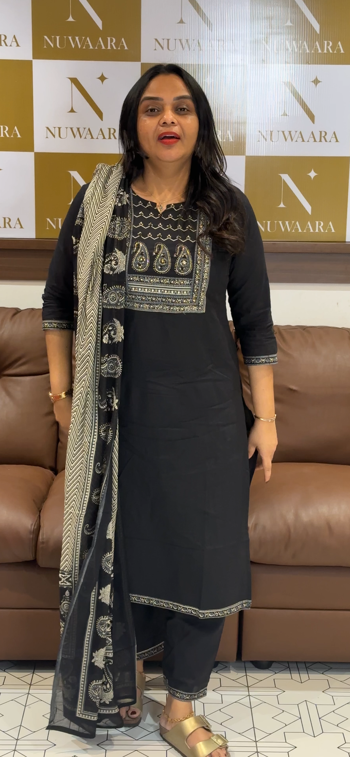 COTTON TOP, BOTTOM AND DUPATTA  - NUWA - 733