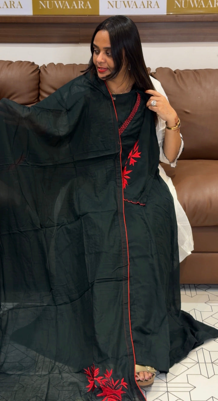 MUL COTTON ANARKALI TOP,BOTTOM AND DUPATTA - NUWA-694