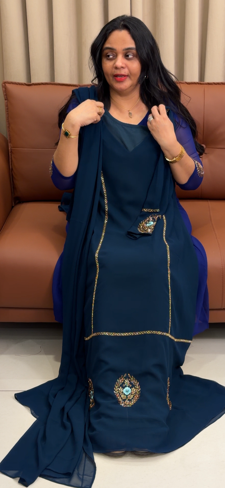 IN-HOUSE HAND WORKED TOP AND DUPATTA - NUWA-2176
