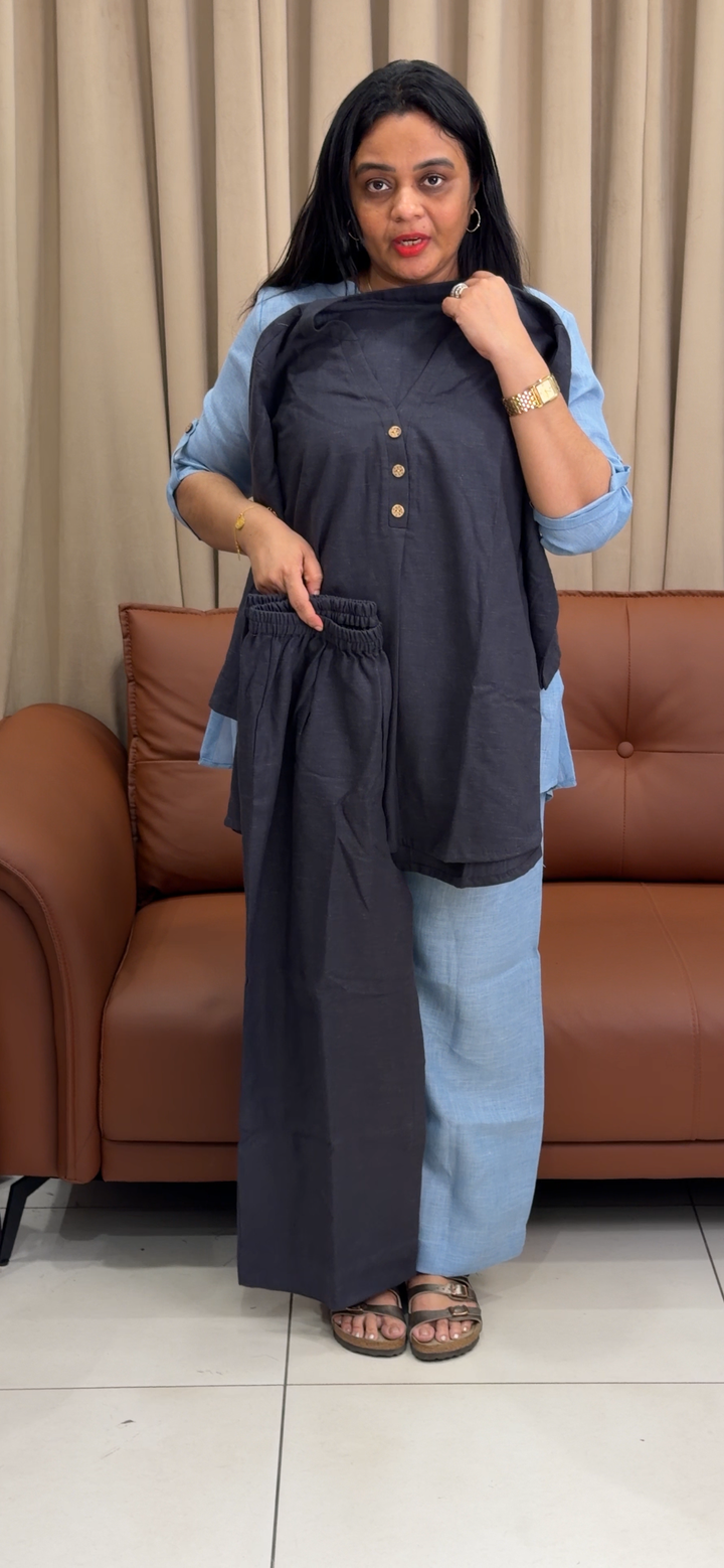 IN-HOUSE LINEN SHORT CO-ORDS SETS - NUWA - 2363