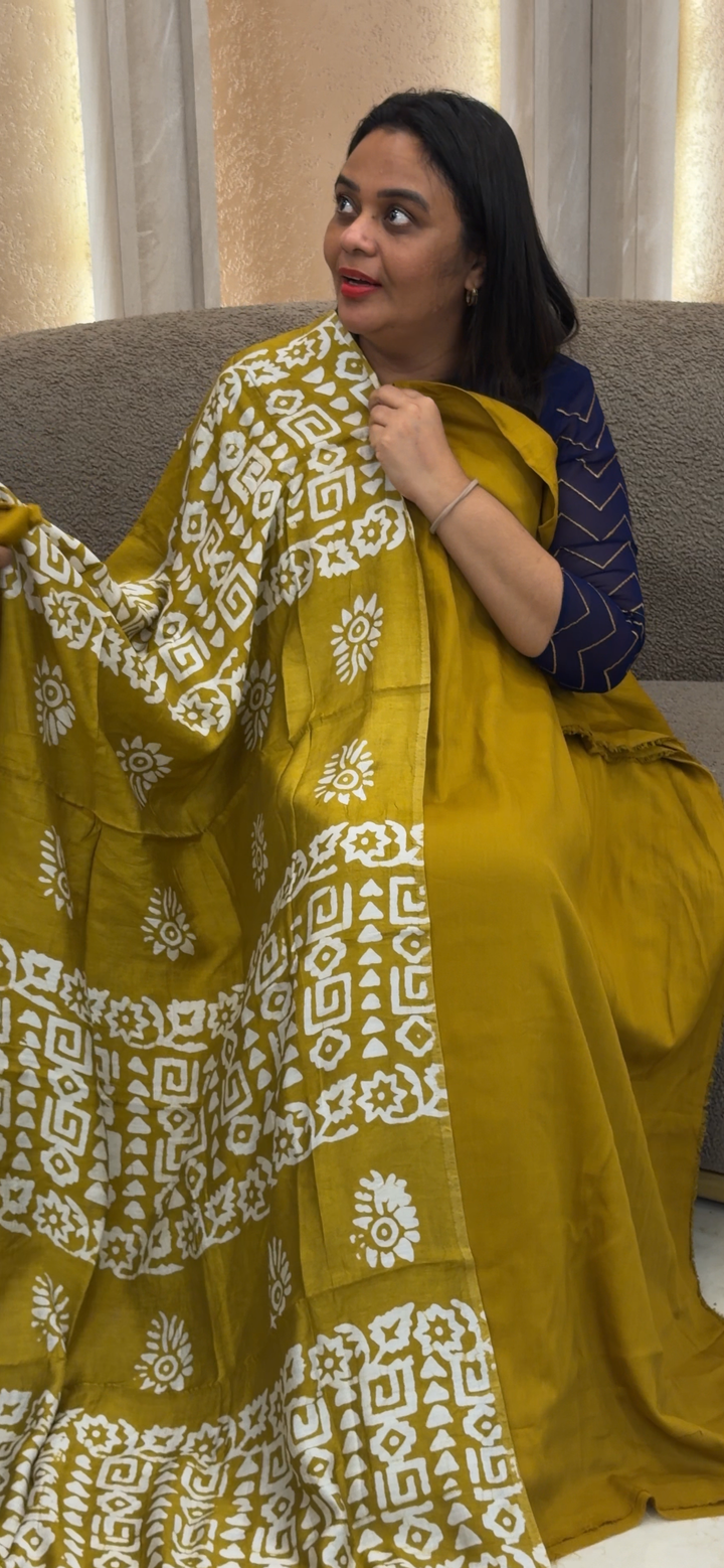 MUL CHANDERI UNSTITCHED SALWAR SUITS - NUWA - 1064