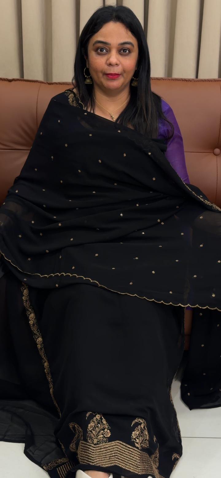 FAUX GEORGETTE UNSTITCHED SALWAR SUITS - NUWA - 1555
