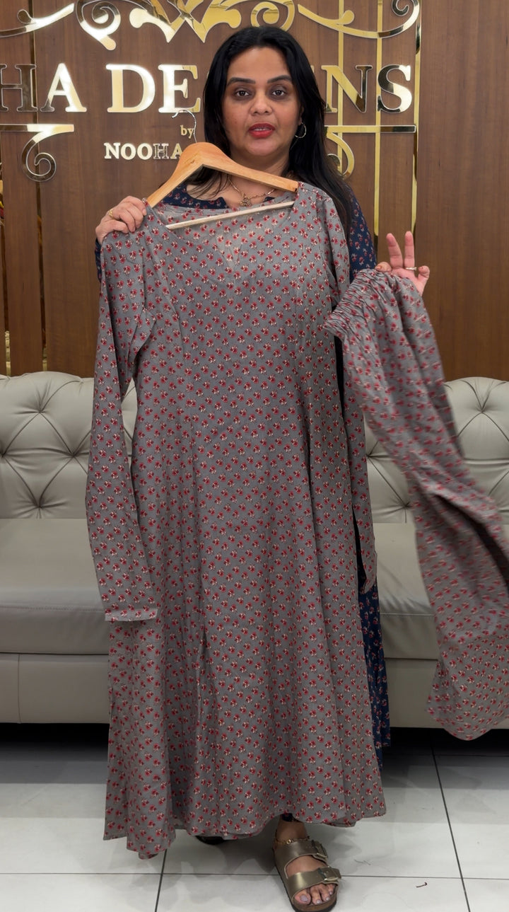 PRINTED ANARKALI TOP AND BOTTOM - NUWA-504