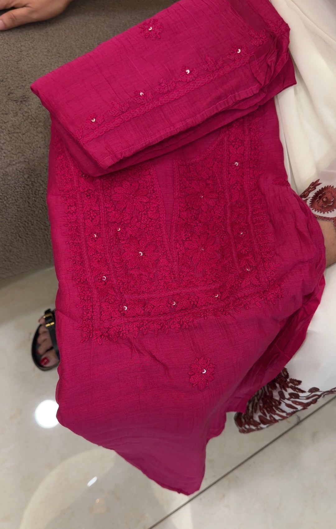 LUCKNOWI CHIKANKARI UNSTITCHED SALWAR SUITS -NUWA-1751