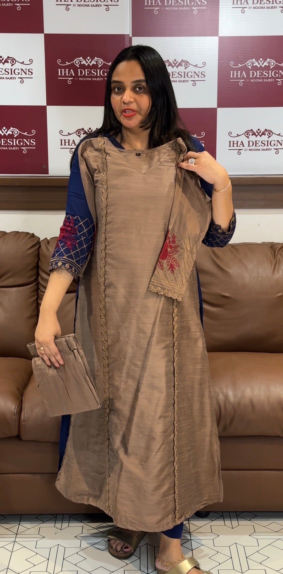 SEMI RAW SILK CO-ORDS SETS- NUWA-752