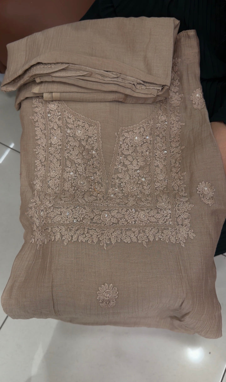 MALAI CHANDERI UNSTITCHED SALWAR SUITS - NUWA-1890