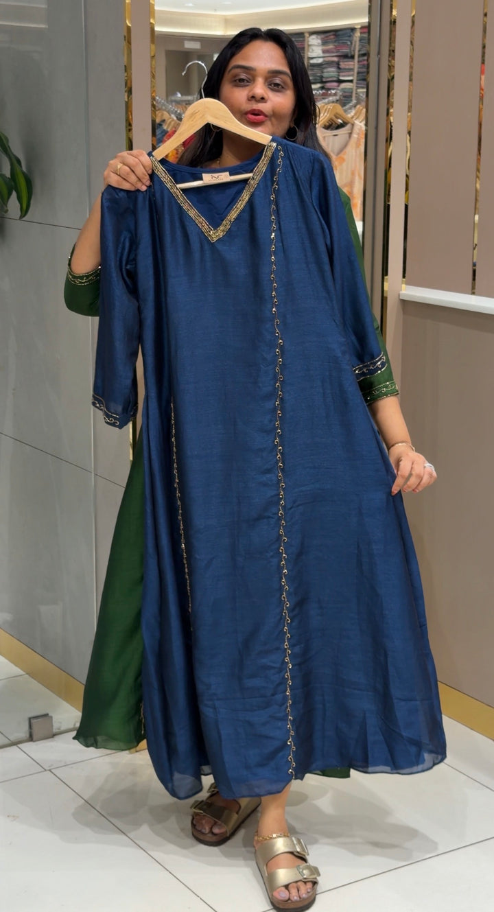 SEMI RAW SILK ALINE TOPS - NUWA-537