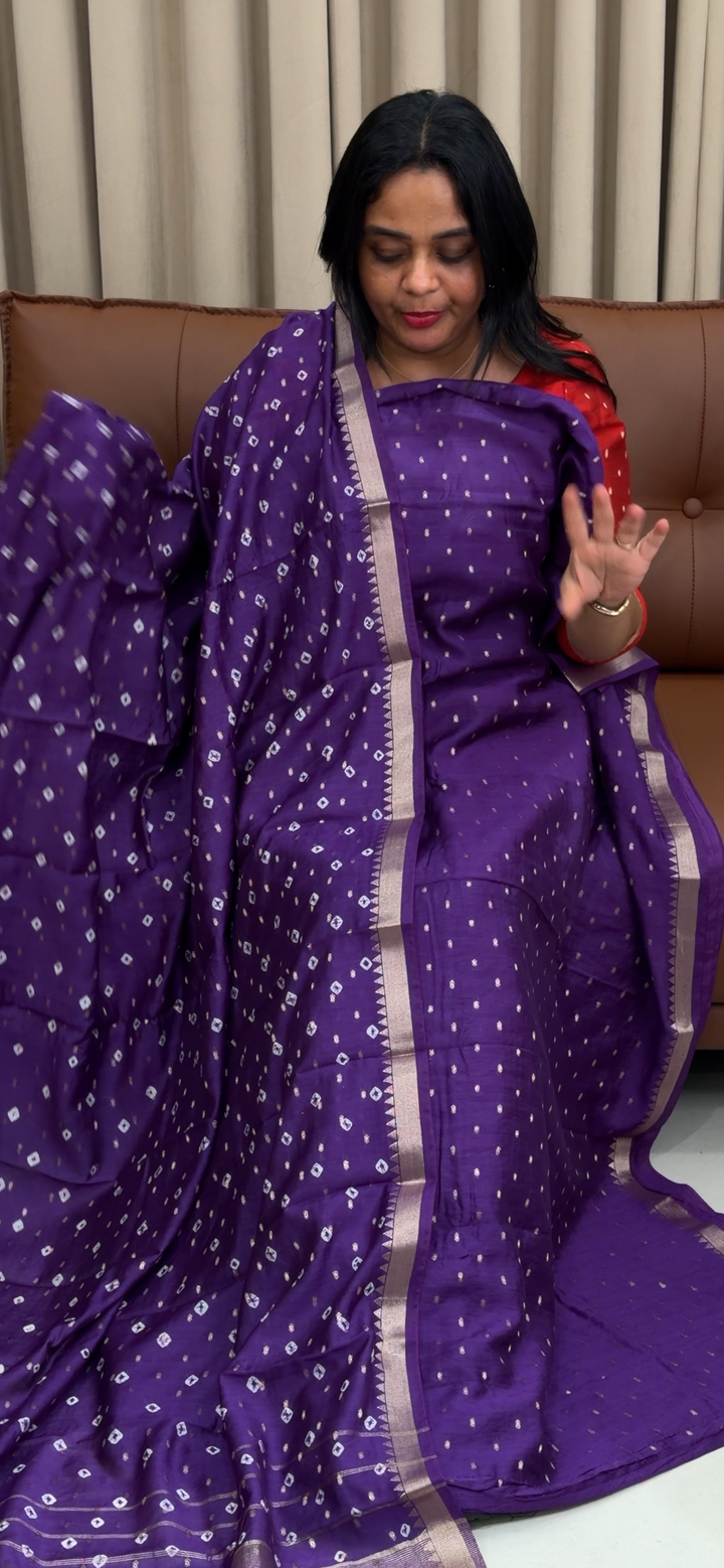 MUL CHANDERI UNSTITCEHD SALWAR SUITS - NUWA - 1712