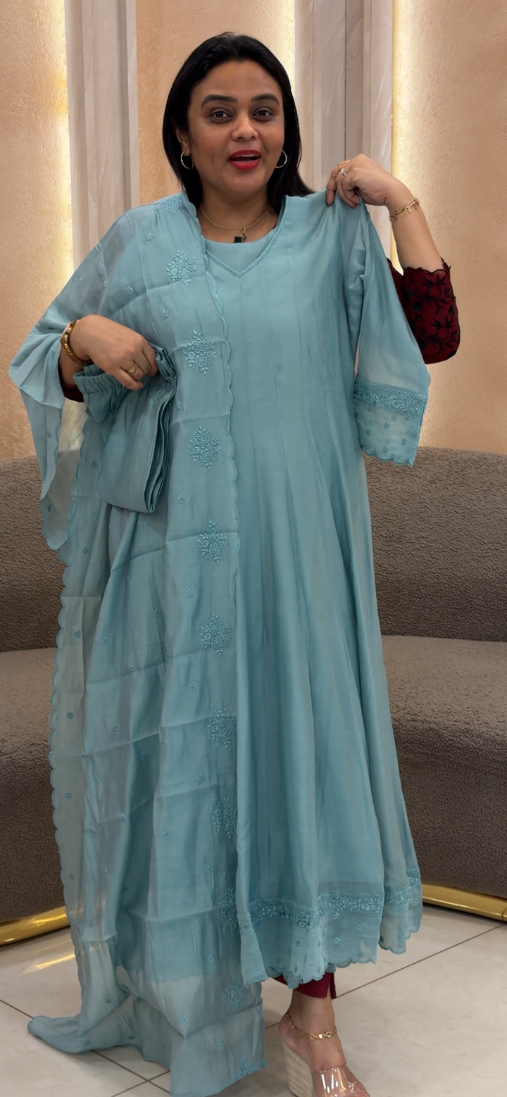 ANARKALI TOP, BOTTOM AND DUPATTA - NUWA - 1171
