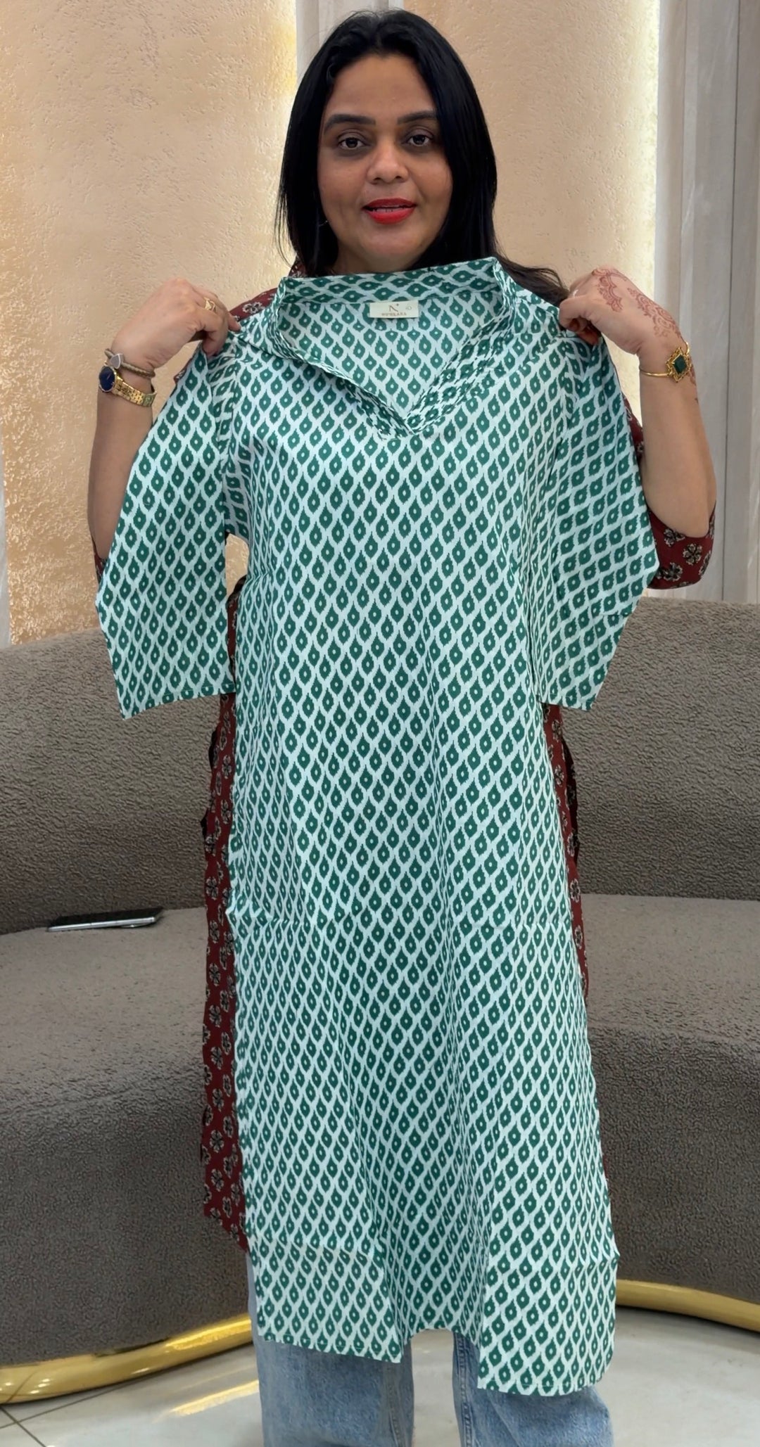 PRINTED COTTON TOPS - NUWA-1245