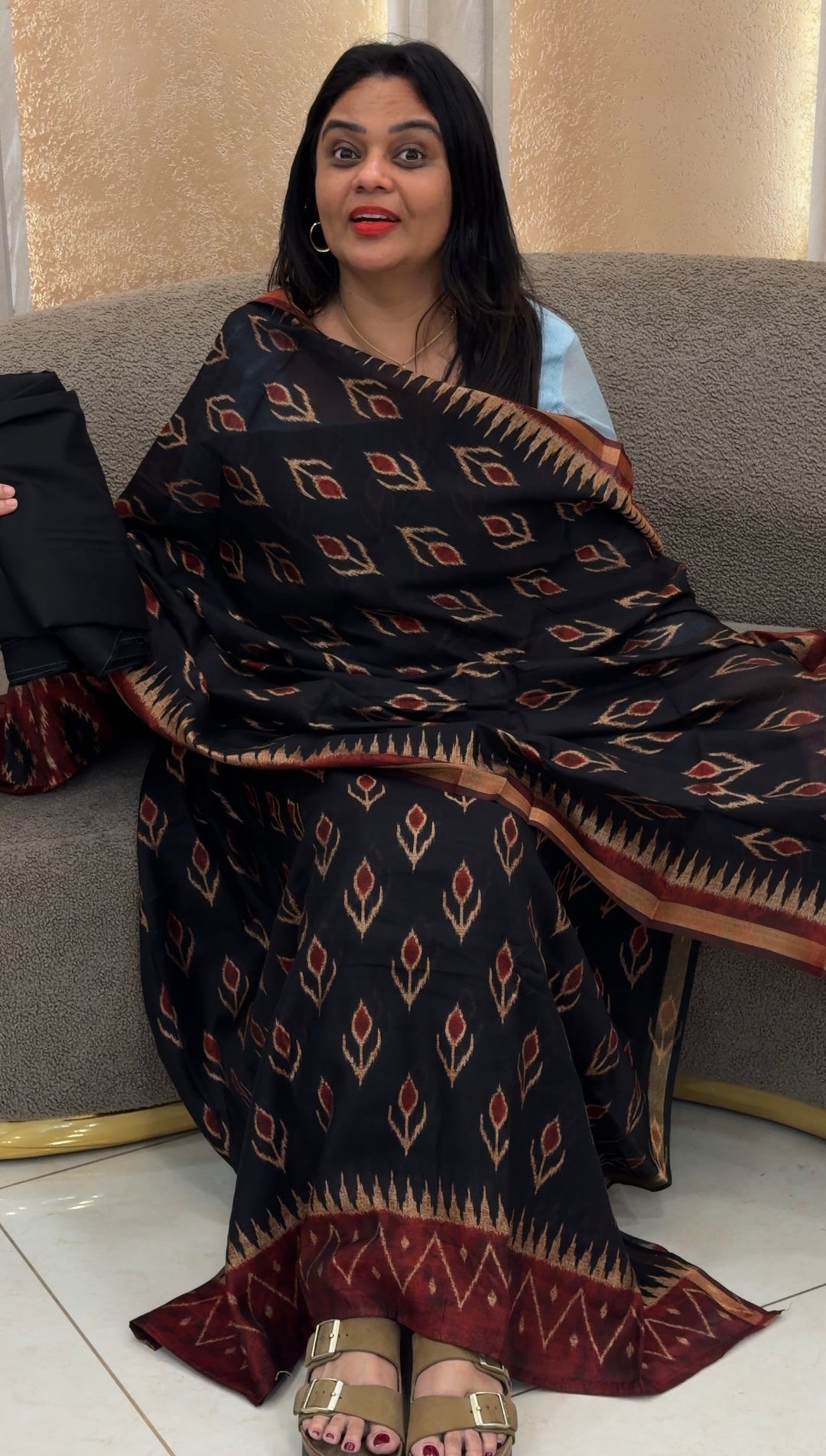 IKAT PRINTED UNSTITCHED SALWAR SUITS - NUWA-1374