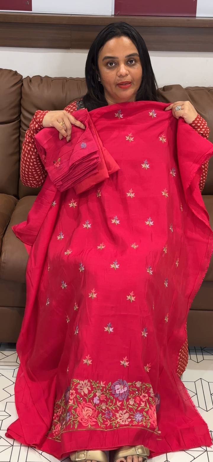 MALAI CHANDERI UNSTITCHED SALWAR SUITS - NUWA - 755