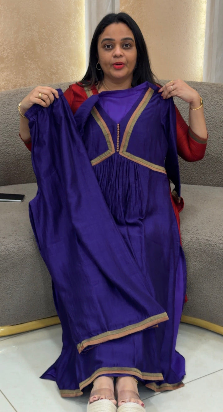 IN-HOUSE SEMI RAW SILK CO-ORDS SETS - NUWA-1353
