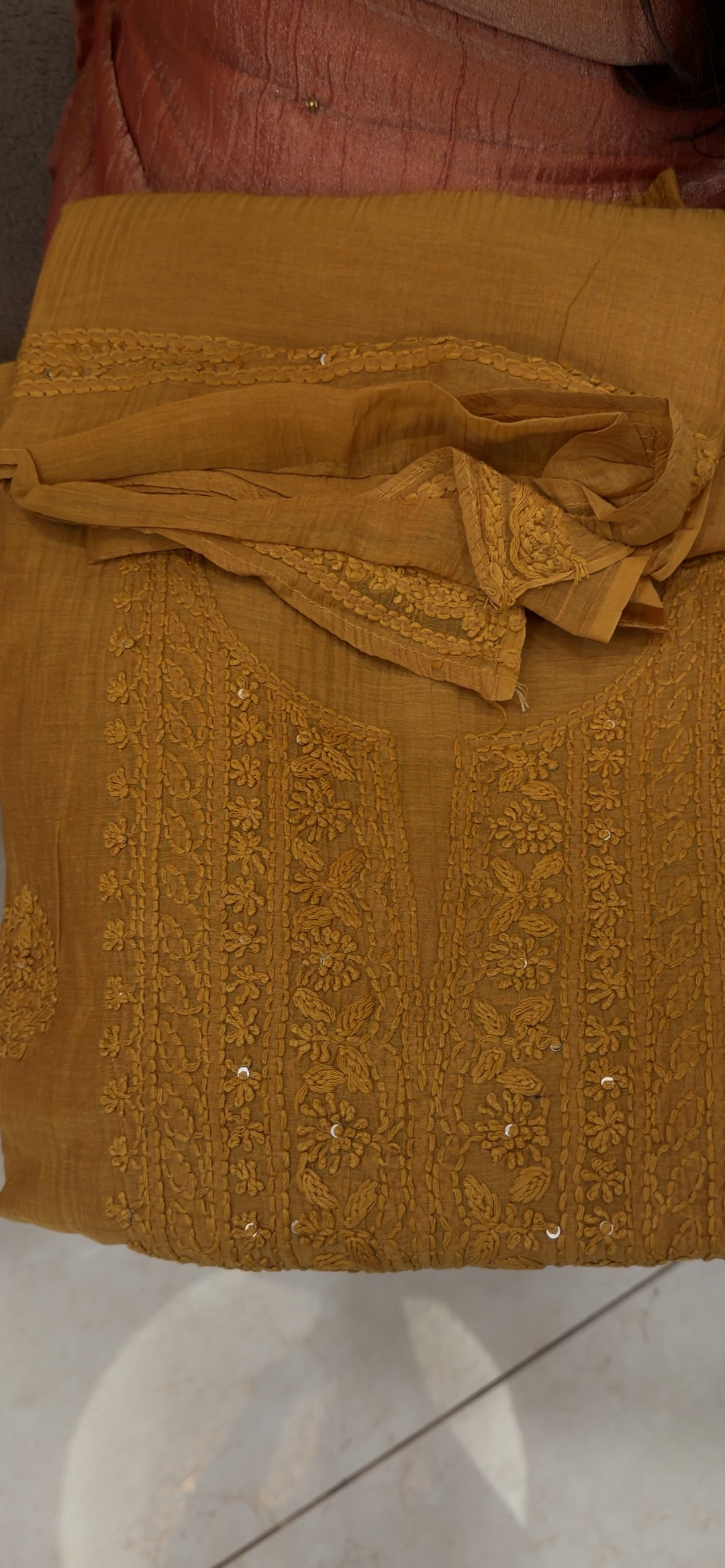 CHIKANKARI UNSTITCHED SALWAR SUITS - NUWA - 1305