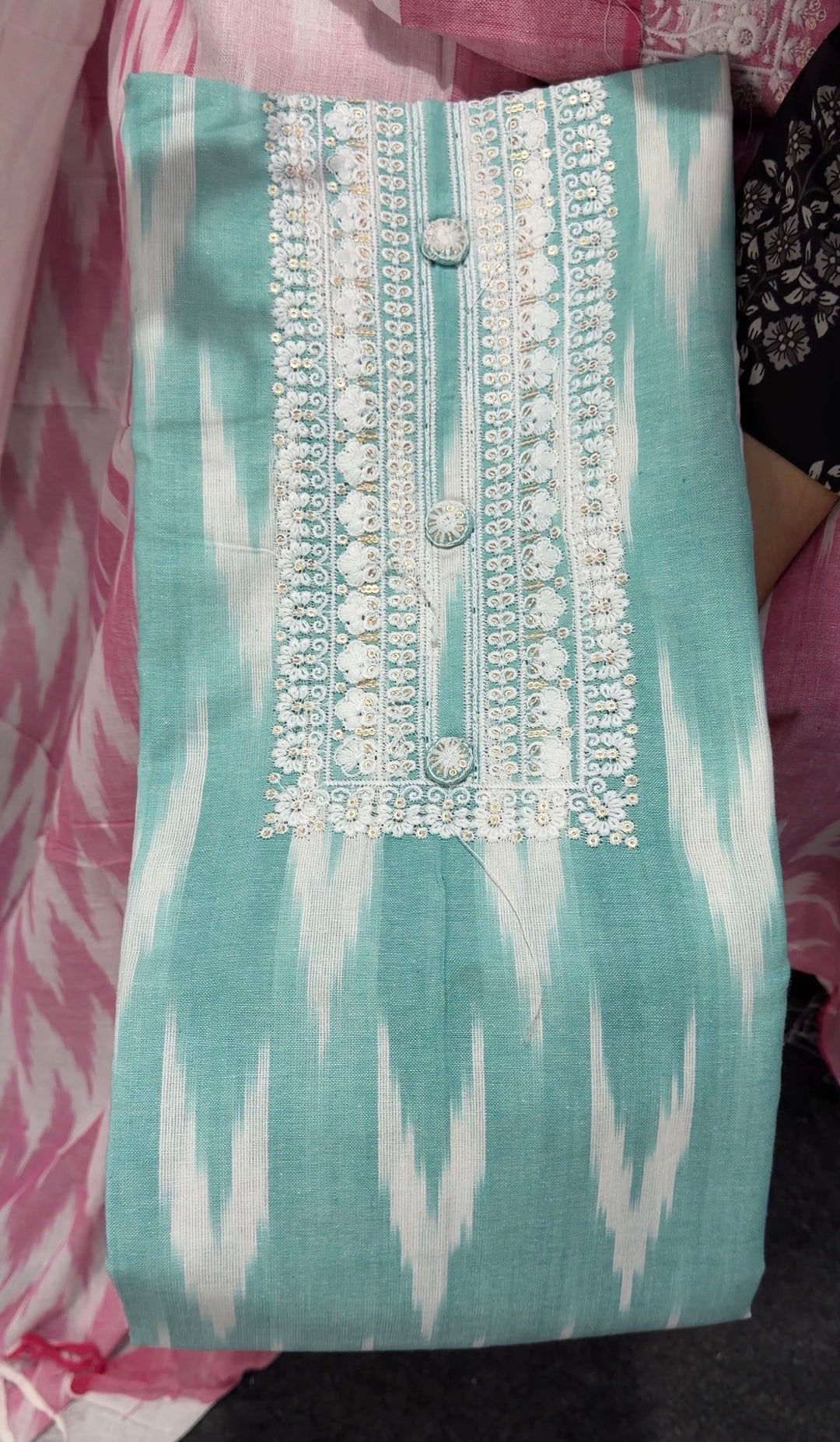 IKAT PRINTED UNSTITCHED SALWAR SUITS - NUWA - 2538