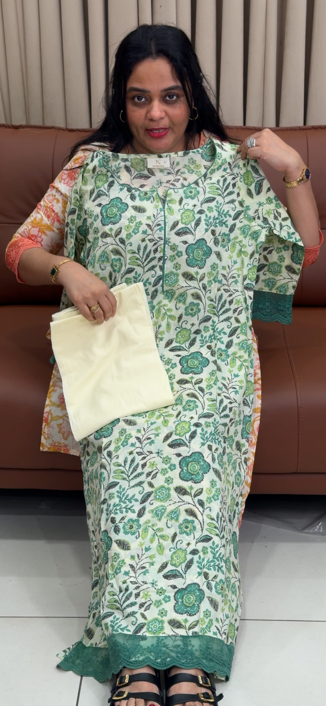 PRINTED COTTON TOP AND BOTTOM  - NUWA - 1866