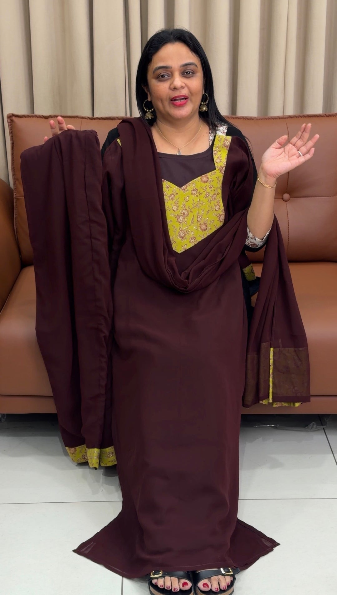 IN-HOUSE GEORGETTE TOP,BOTTOM AND DUPATTA  - NUWA- 1613