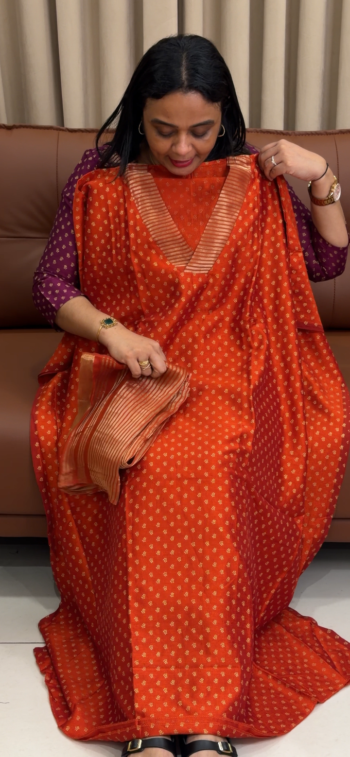 SEMI RAW SILK UNSTITCHED SALWAR SUITS - NUWA - 1745