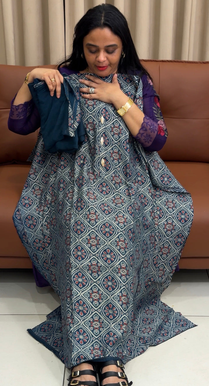 PRINTED SEMI MODAL UNSTITCHED SALWAR SUITS - NUWA-2182